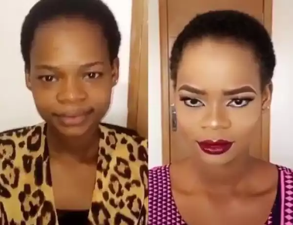 These Olajumoke Before And After Makeup Photos Have Got People Talking!